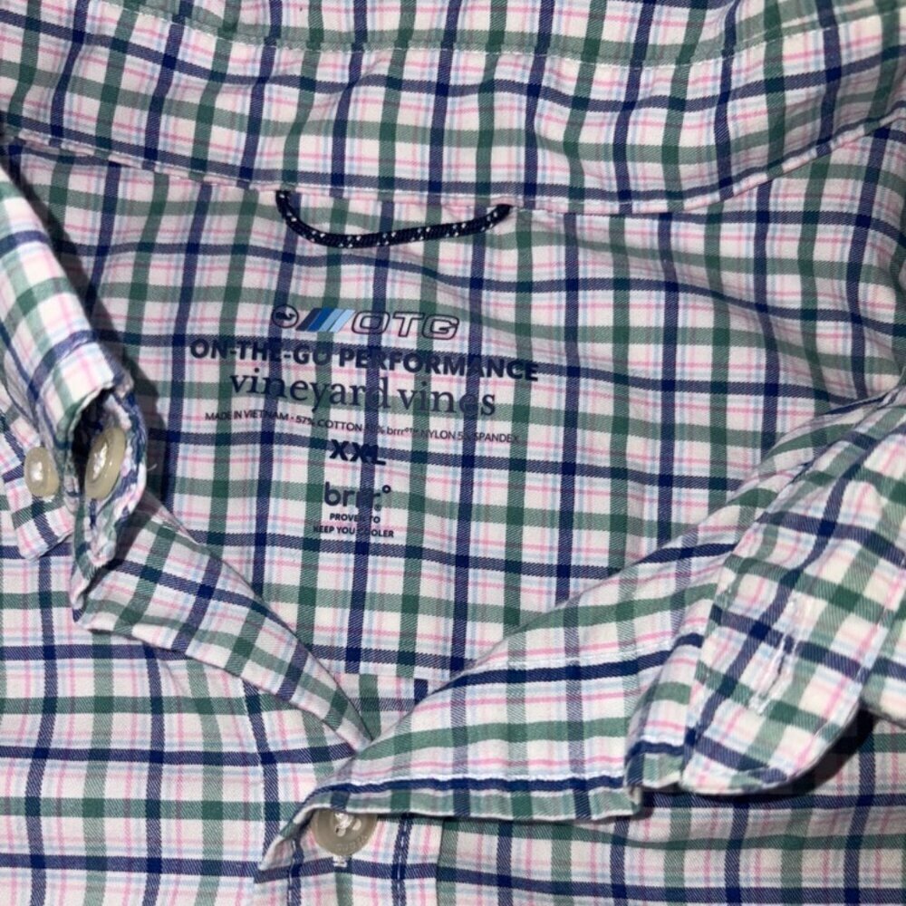 Men's Vineyard Vines Brr On-The-Go OTG Performance Long Sleeve Collared XXL